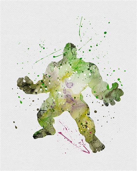 The Incredible Hulk 2 Watercolor Art Print Art Hulk Hulk Marvel