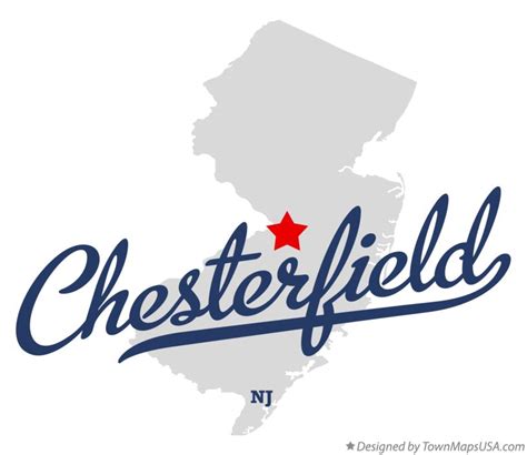 Map of Chesterfield, NJ, New Jersey