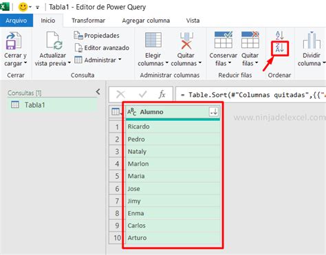 C Mo Ordenar Alfab Ticamente En Power Query Ninja Del Excel