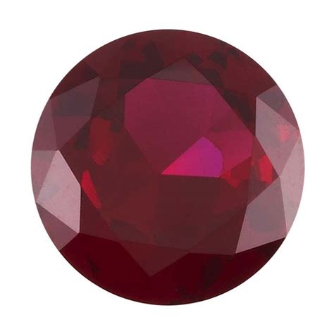 Simulated Garnet Round Faceted Stones