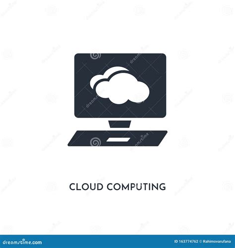 Cloud Computing Icon Simple Element Illustration Isolated Trendy