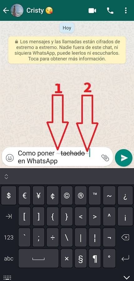 Como ESCRIBIR En TACHADO En WhatsApp Fácil y Rápido 2024