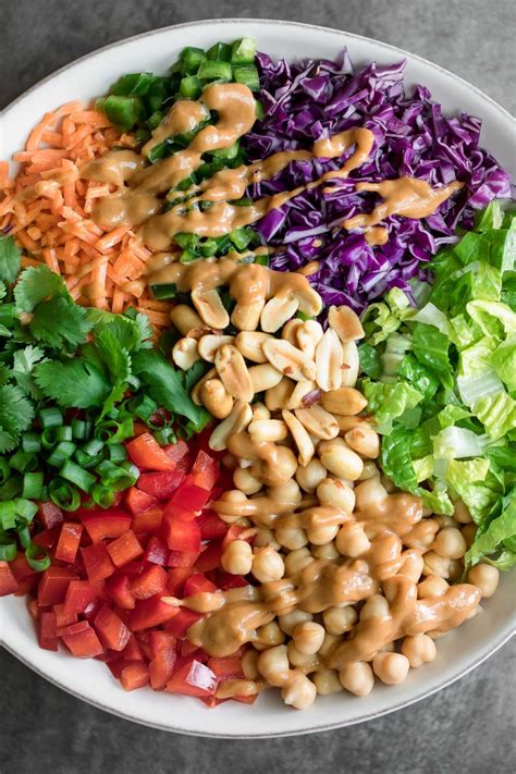 Thai Chickpea Salad With Peanut Dressing Peas And Crayons