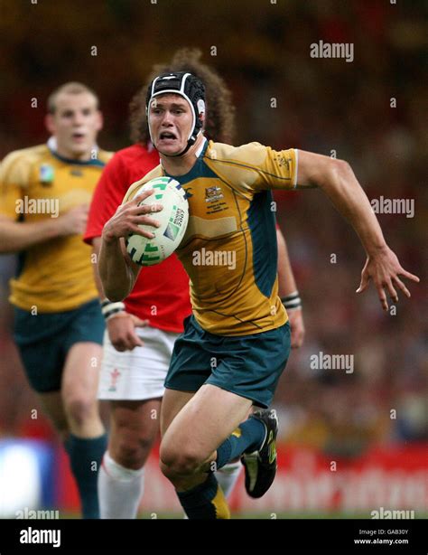 Australias Berrick Barnes Irb World Cup Match Millennium Stadium Hi Res