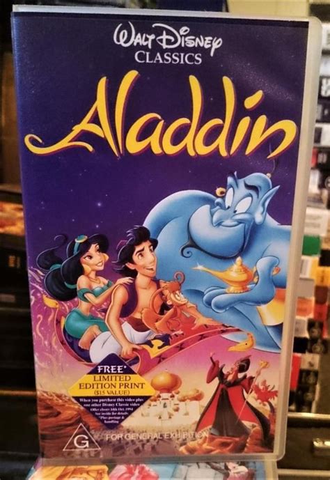 Rare Walt Disney Classic Aladdin Vhs Factory Sealed G Disney Disney Aladdin Walt Disney Classics