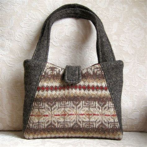 Chocolate Brown And Caramel Eco Friendly Willow Handbag Etsy Wool