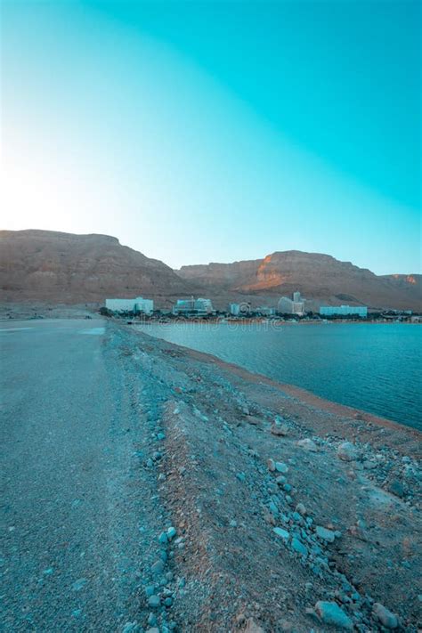 A Beach in the South of the Dead Sea in the Area Stock Image - Image of ...