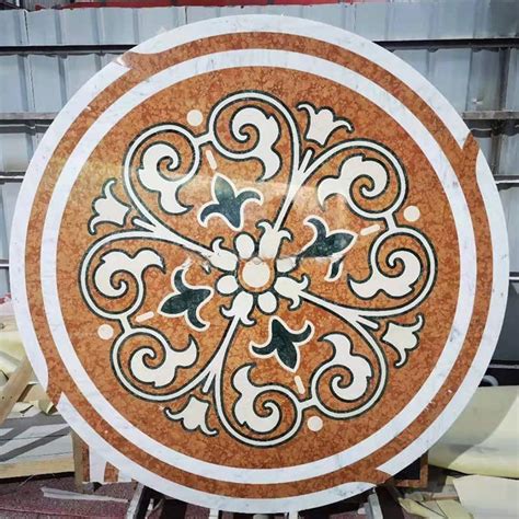 Luxury House Design Marble Waterjet Flower Marble Medallion For Villa