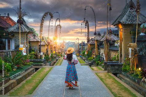 Penglipuran Village In Bali Indonesia Old Village The Cleanest Village