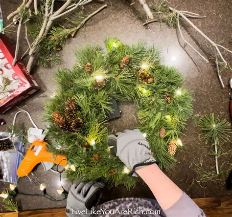 How to Make a Wreath Out of Real Pine Branches - Live Like You Are Rich