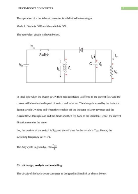 Buck-Boost Converter Design and Analysis