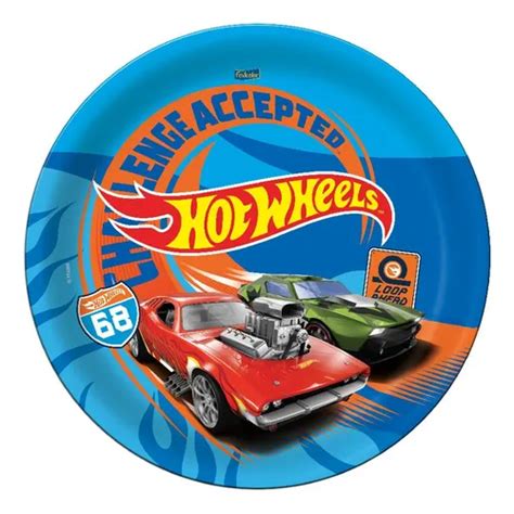 Prato Papel Tema Cm Hot Wheels Unid MercadoLivre