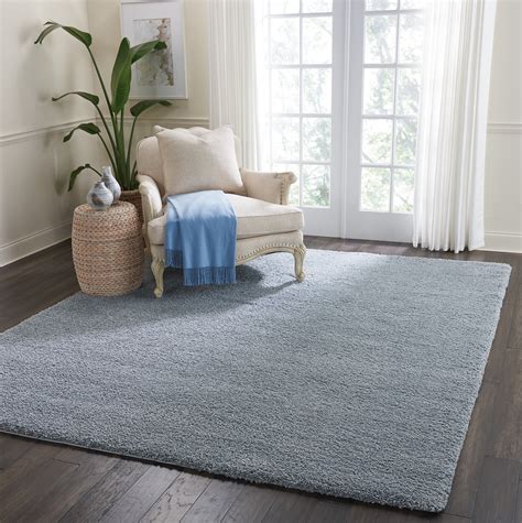 Malibu Shag Solid Slate Area Rug