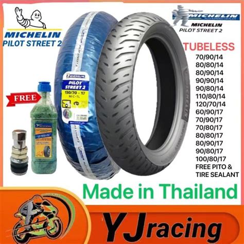 Michelin Motorcycle Free Tire Sealant Pito Tire Gulong Pilot Street