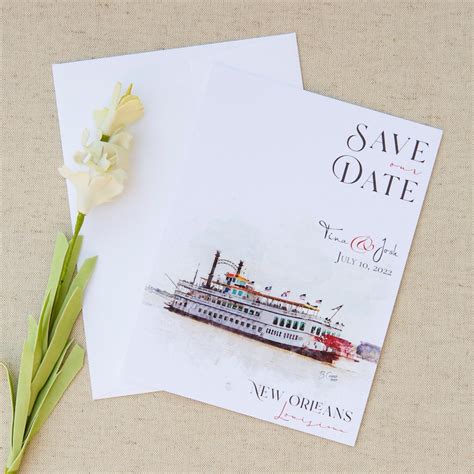 New Orleans Riverboat Save the Date Great Gatsby Wedding - Etsy