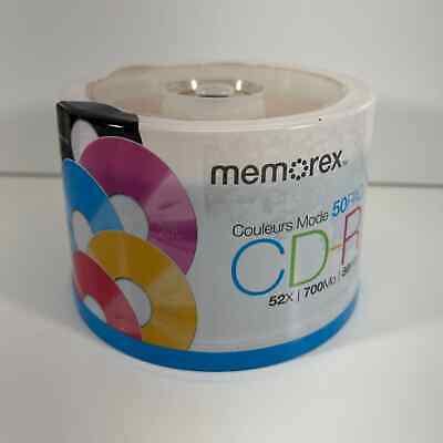 Memorex Cool Colors CD R 50 Pack Spindle 52x 700 MB 80 Min Recordable