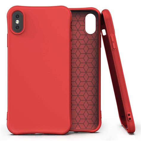 F.03 - Soft Color Case flexible gel case for iPhone XS Max red - Cerbo