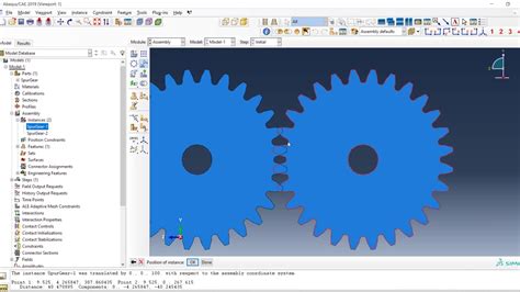 Gear Assembly And Orientation In Abaqus Using One Gear Part Youtube