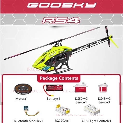 Goosky RC Flybarless Helic Ptero RS4 Legend 6CH 3D Direct Drive