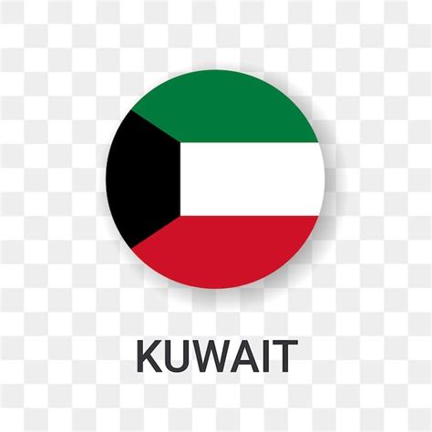 Premium Vector Round Flag Of Kuwait Vector Icon Illustration Isolated