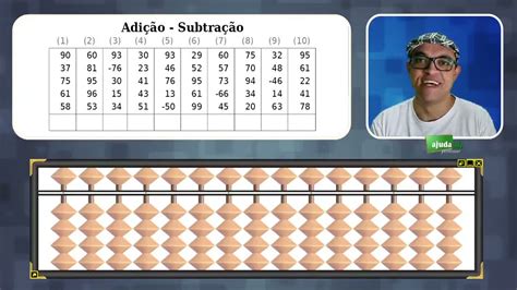 SOROBAN Mais exercícios de soma e subtração tira dúvidas e o teste
