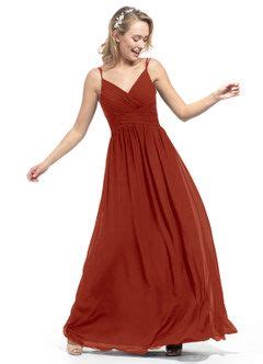 Azazie Everett Rust Bridesmaid Dress Sleeveless Bridesmaid Dresses