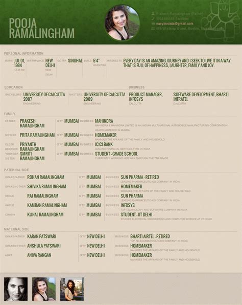 Wedding Biodata Template