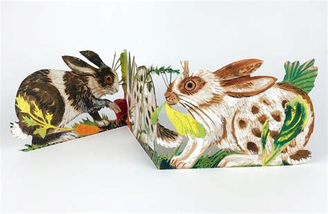 Mark Hearld Greeting Cards Rabbits 3d Concertina Card Art Card Pagan