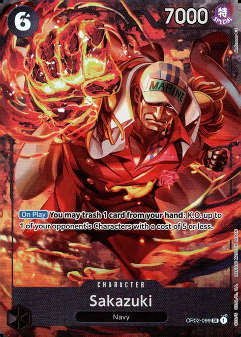 One Piece Card Game Paramount War Card Op Sakazuki Parallel