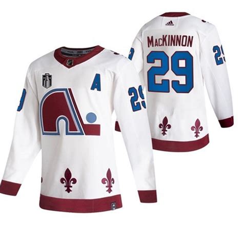 Avalanche 29 Nathan MacKinnon White 2022 Stanley Cup Final Patch