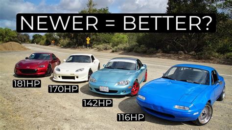 Mazda Mx Miata Na Vs Nb Vs Nc Vs Nd Head To Head Review Youtube