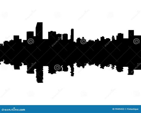 Miami Skyline Silhouette With Sunset Illustration | CartoonDealer.com ...