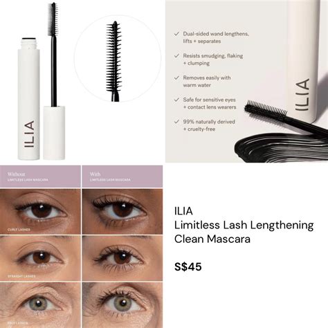 Ilia Limitless Lash Lengthening Clean Mascara Beauty And Personal Care Face Makeup On Carousell