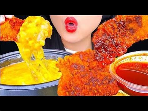 ASMR SPICY FRIED CHICKEN POPEYES KFC ASMR EATING NO TALKING