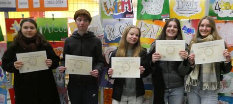 Villefontaine Remise des brevets au collège René Cassin