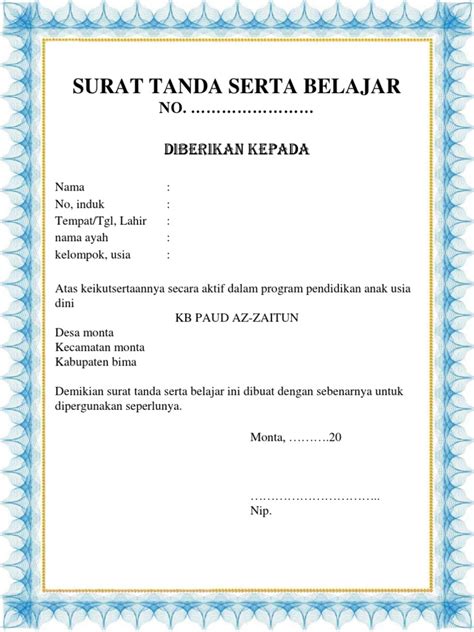 Ijasah Paud Pdf