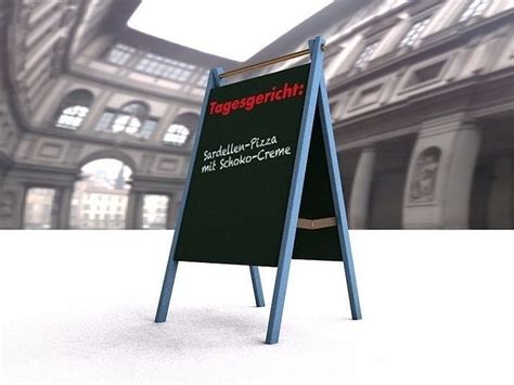 Folding advertising board to stand on free 3D model | CGTrader