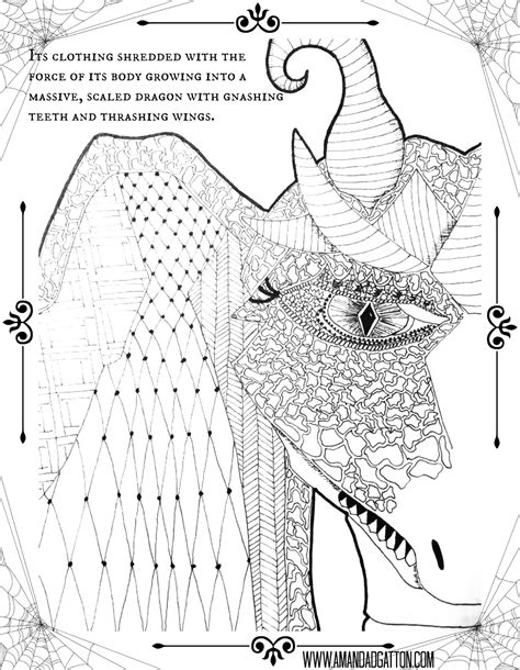 Author Amanda Gatton Free Coloring Pages Dark Fairy Tale From Author