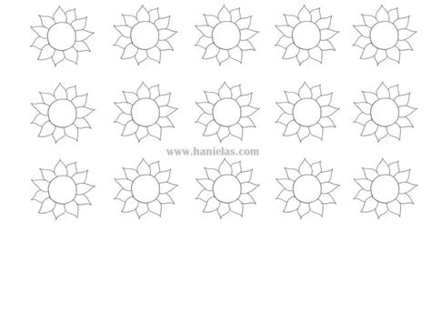 Sunflower Template for Cake Roll