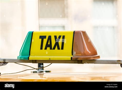 Taxi Cab Sign Stock Photo Alamy