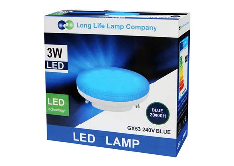 3W LED GX53 Light Bulb Blue