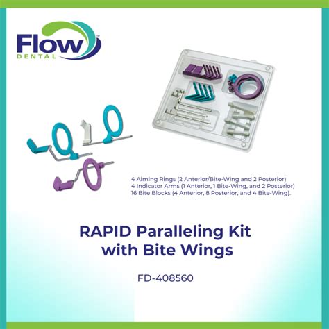 Flow Dental Rapd Paralleling Kit With Bite Wing Galla Dental