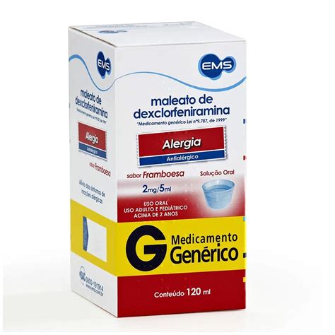 Comprar Maleato De Dexclorfeniramina Mg Ml Ml Copo