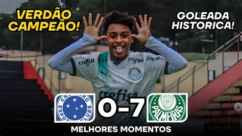 VERDÃO AMASSA CRUZEIRO GOLEADA DE 7 CRUZEIRO 0 X 7 PALMEIRAS