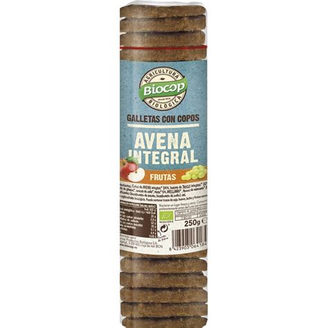 Galletas Ecol Gicas Con Copos De Avena Integral Con Frutas Envase G