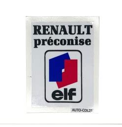 Renault RENAULT PRÉCONISE ELF Sticker De Marco Parts