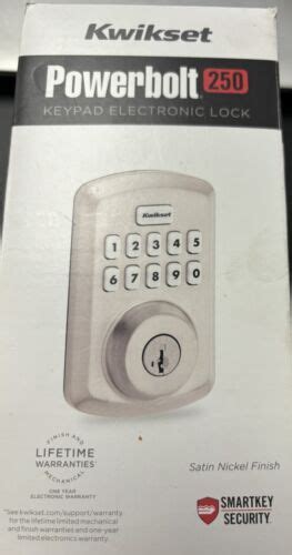 Kwikset Powerbolt 250 10 Button Keypad Electronic Deadbolt Lock Satin Nickel Ebay