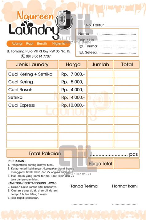 Jual CETAK NOTA TOKO 3 PLY RANGKAP 3 NOTA BUTIK NOTA LAUNDRY