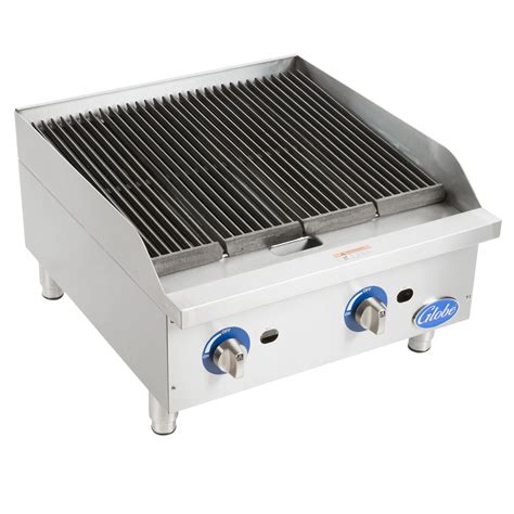 Globe Gcb G Rk Gas Lava Rock Charbroiler Btu