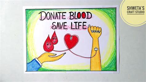 World Blood Donation Day Blood Donar Day Poster Drawing Donate Blood